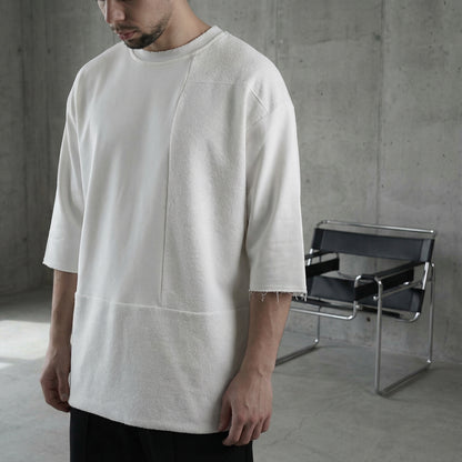 PATCHWORK OVERSIZED T-SHIRT IN OFF WHITE
