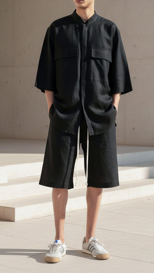 FERE STUDIOS LINEN SET SUMMER EDITION IN BLACK