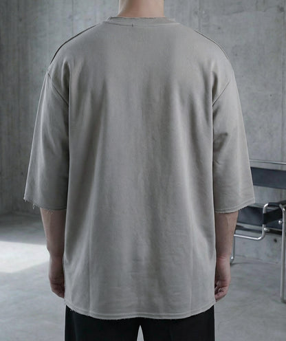 PATCHWORK OVERSIZED T-SHIRT IN GRAY