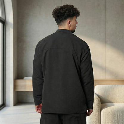 FS BLACK KIMONO OVERSHIRT