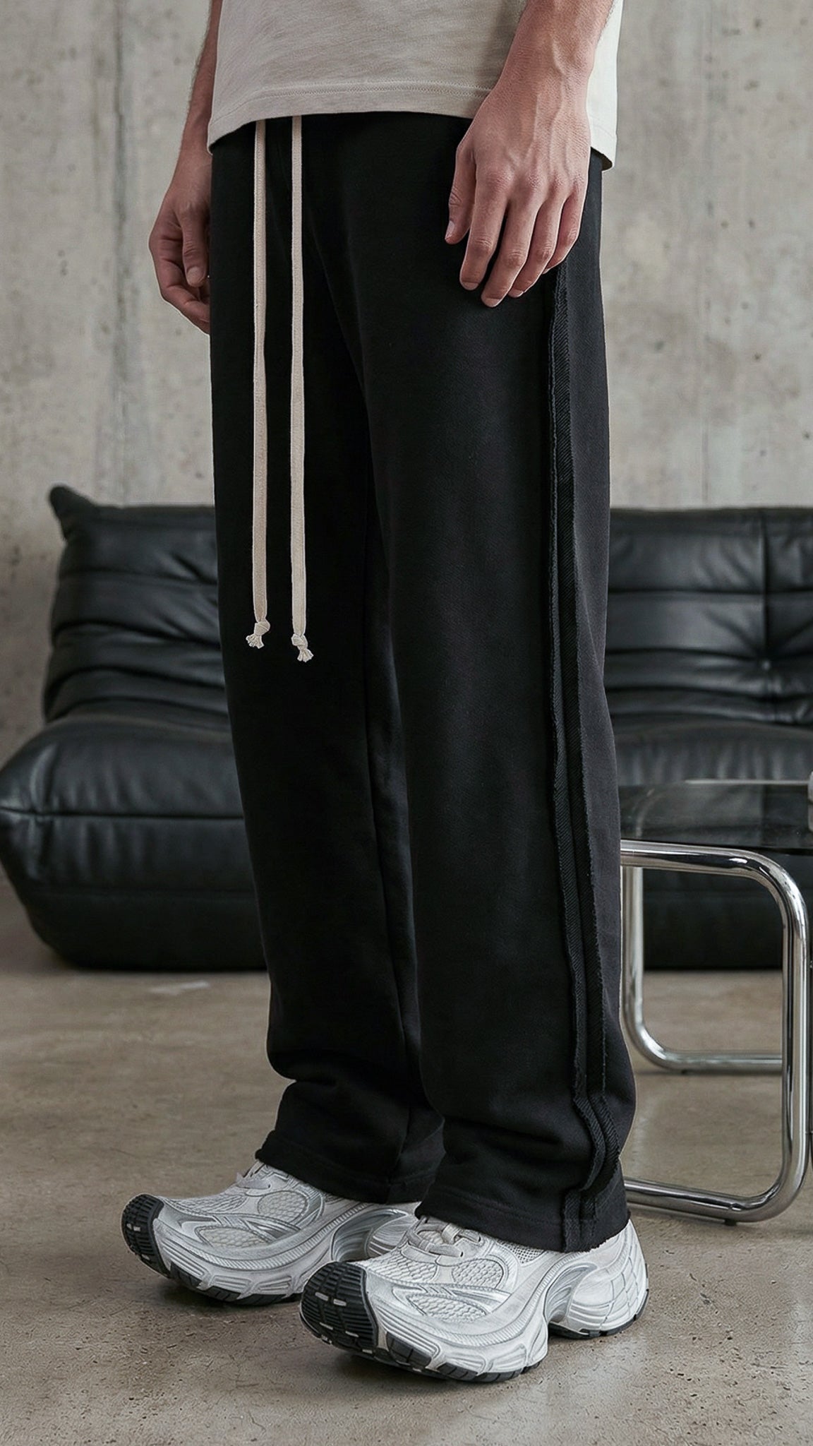 FERE STUDIOS PANTS BAGGY LOOSE FIT IN BLACK