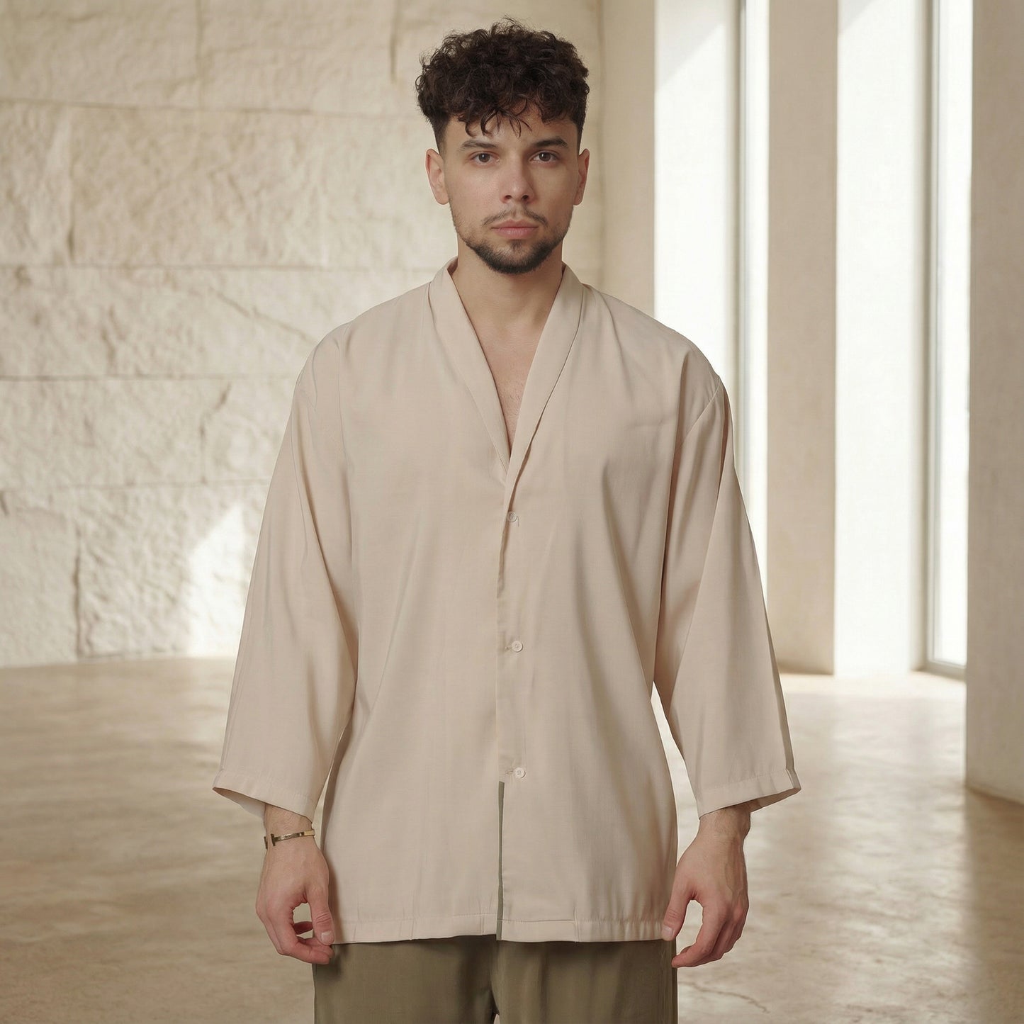 FS RELAXED SHIRT IN BEIGE