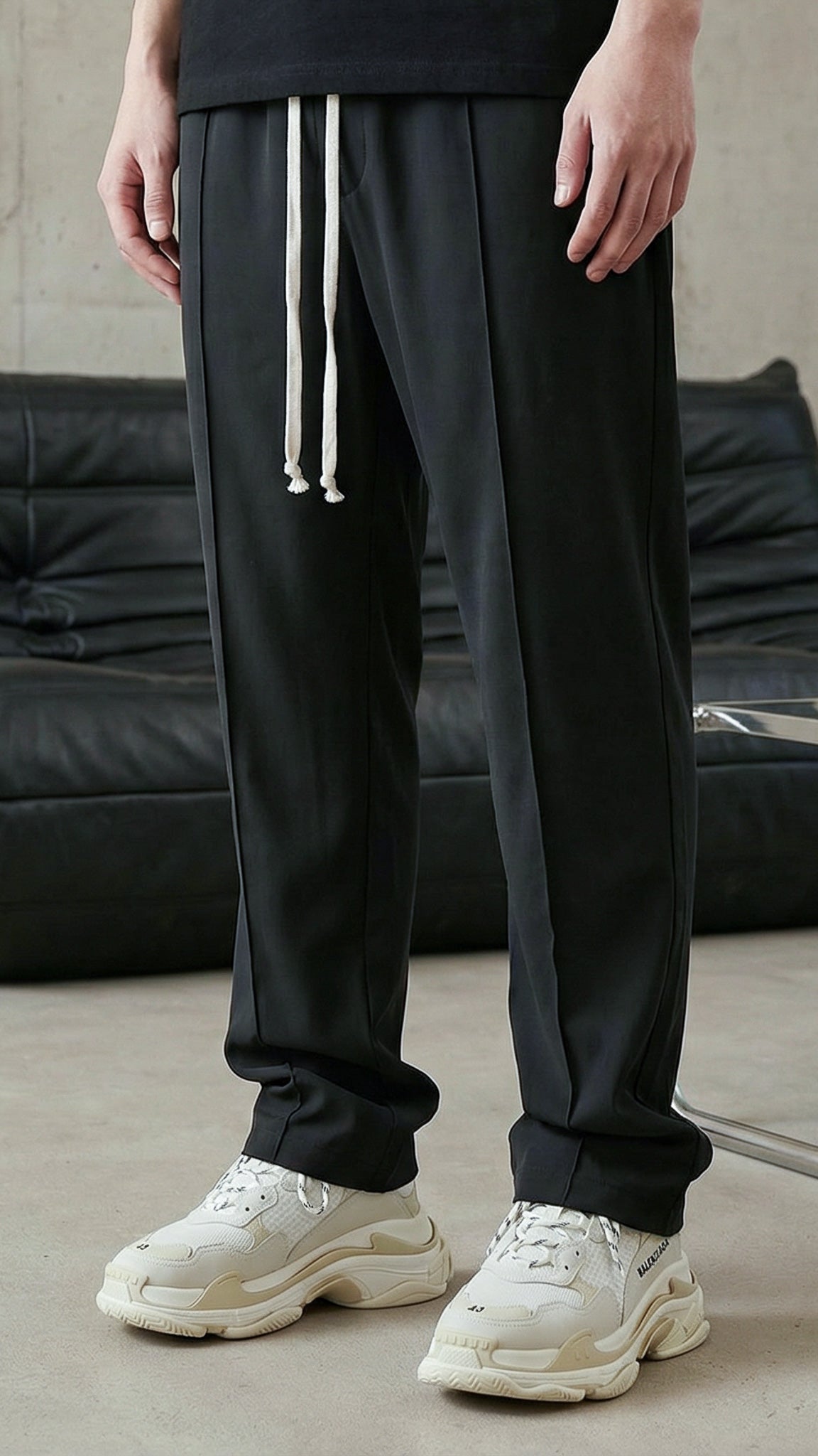 FS TENCEL PANTS REGULAR FIT IN BLACK