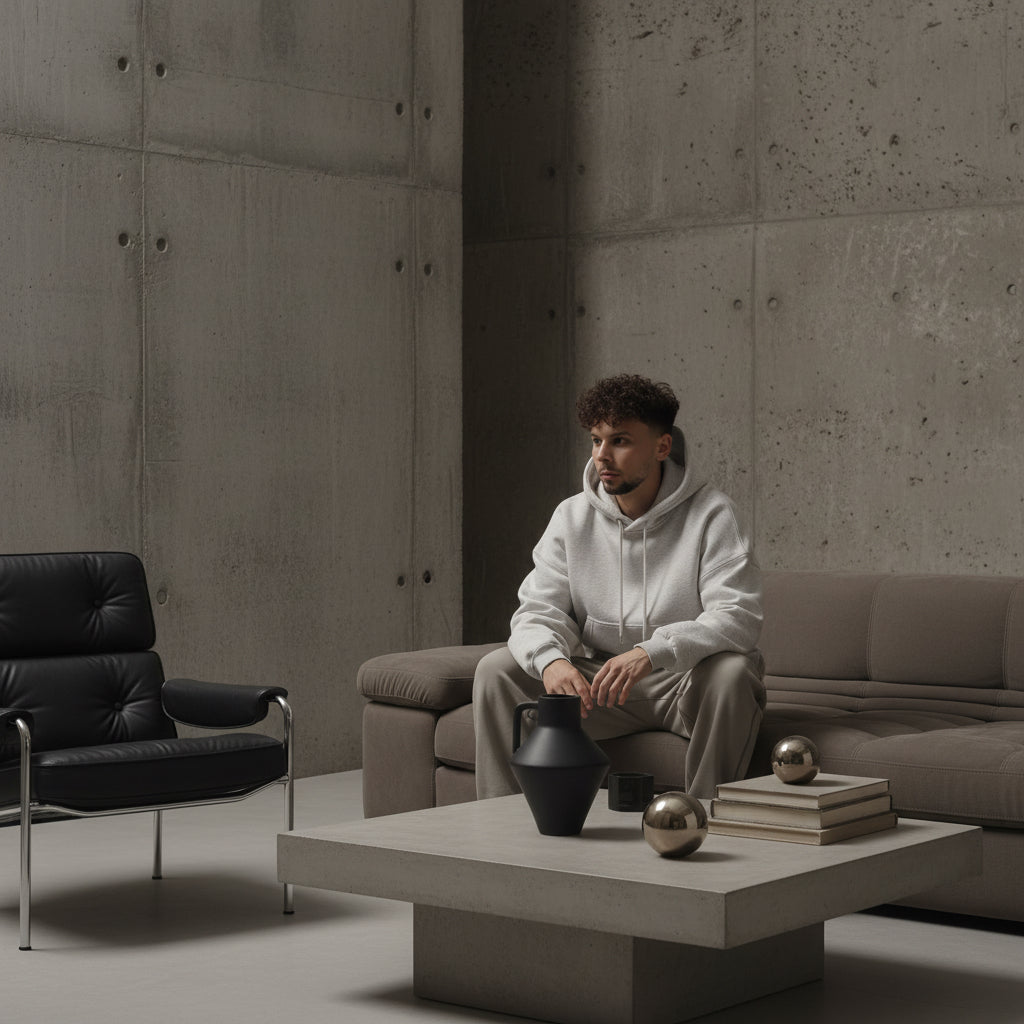 HEAVY HOODIE IN GREY