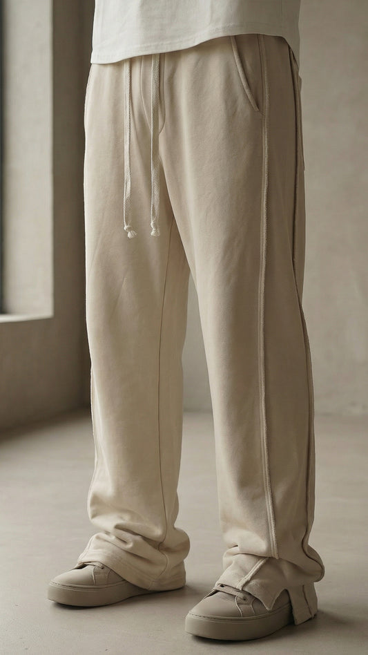 FERE STUDIOS PANTS BAGGY LOOSE FIT IN BEIGE