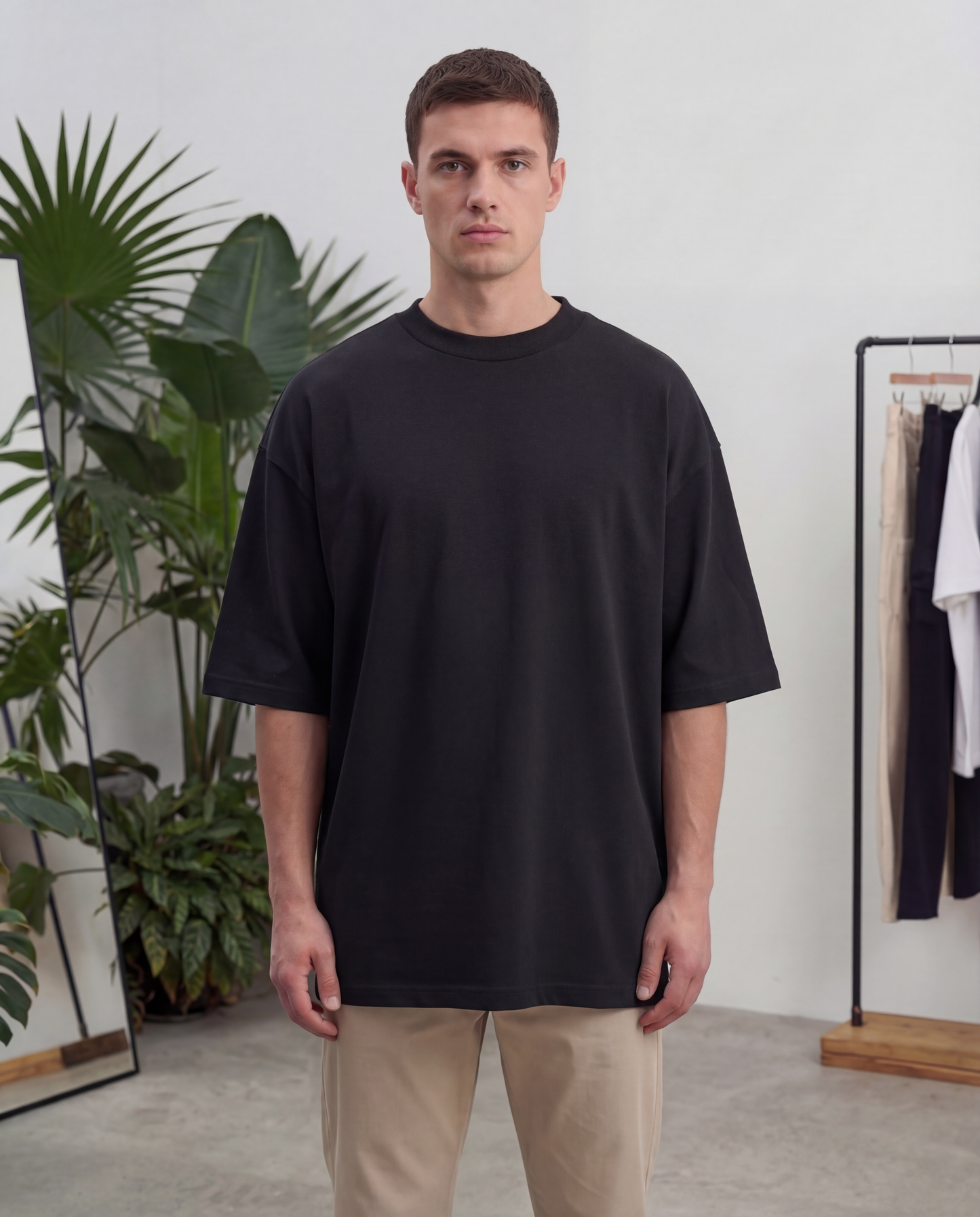 FS EMBROIDERED LOGO T-SHIRT IN BLACK