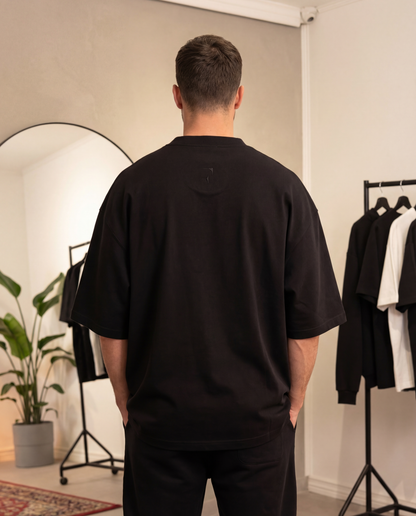 FS EMBROIDERED LOGO T-SHIRT IN BLACK